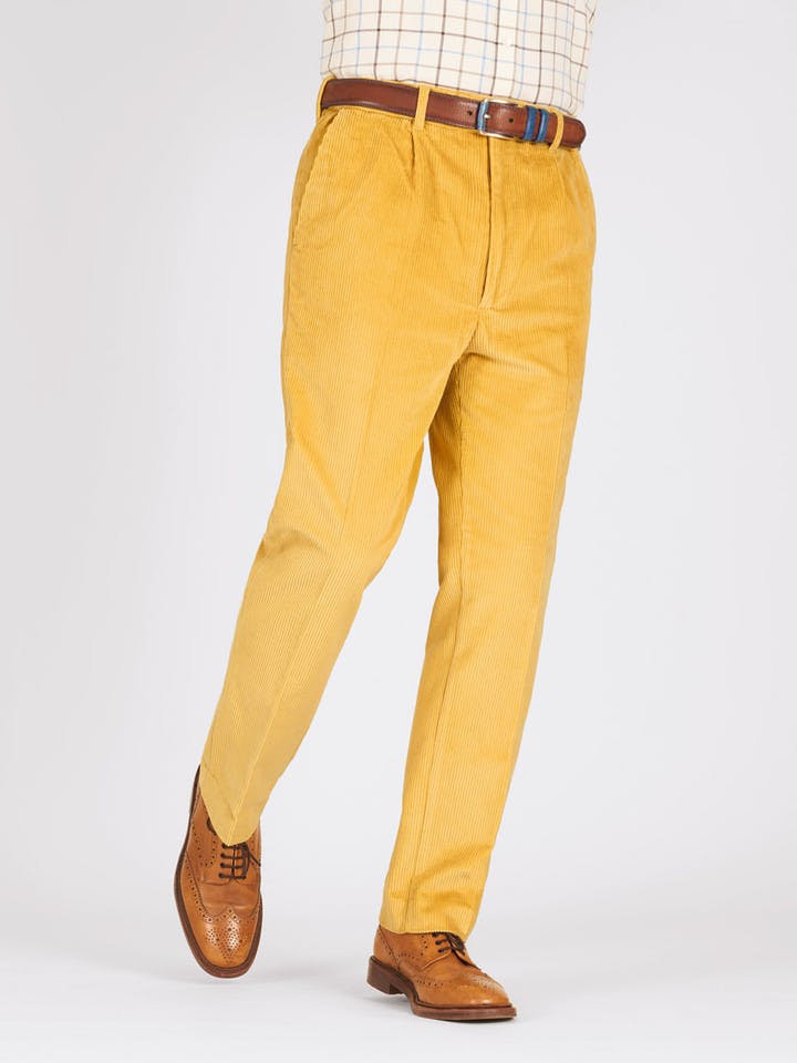 Men's Corn Yellow Corduroy Pants