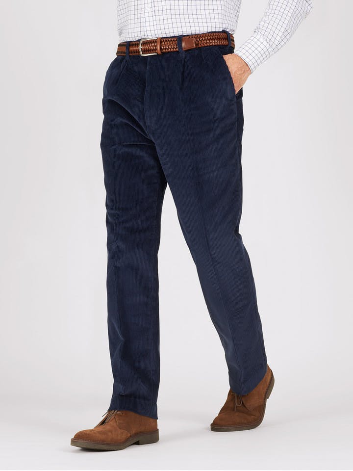 Men's Navy Blue Corduroy Pants