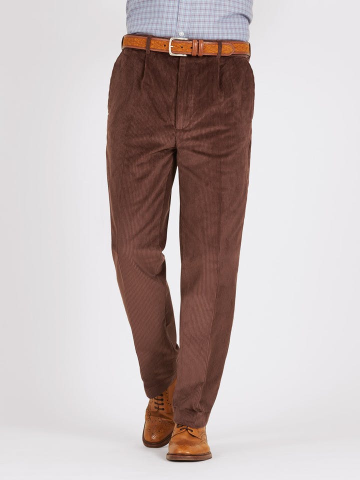 Men's Conker Dark Brown Corduroy Pants - Cord Pants