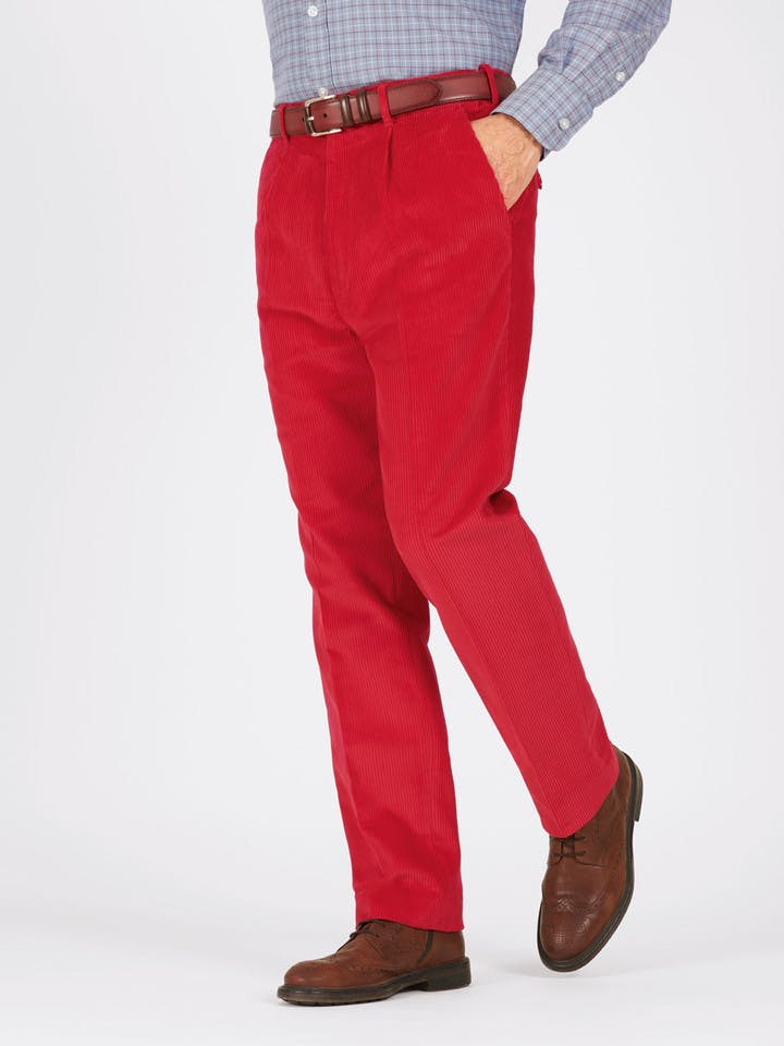 Men's Red Corduroy Pants - Cord Pants