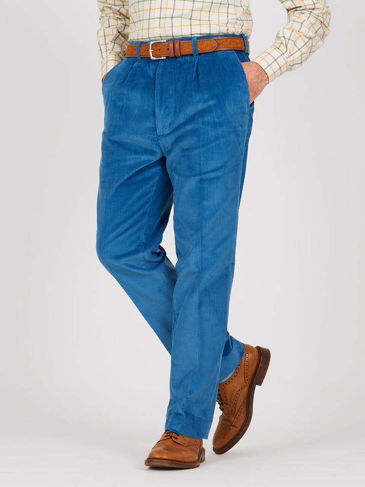 Image of Mens Royal Blue Corduroy Pants