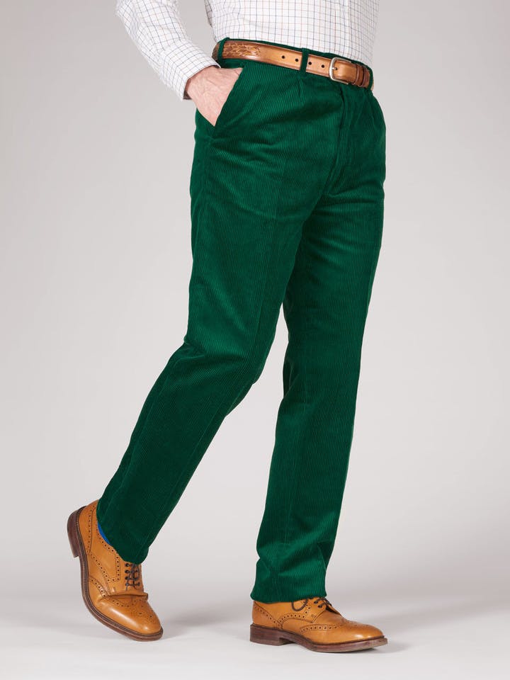Men's Emerald Green Corduroy Pants