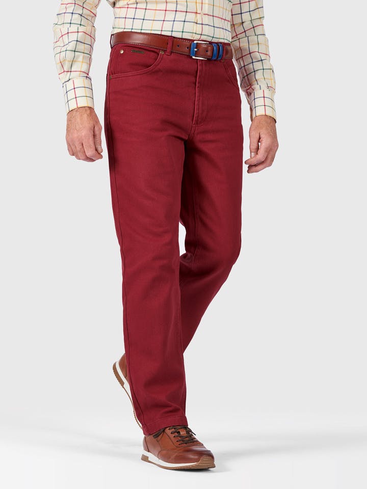 Men's Brick Red Drill Jeans