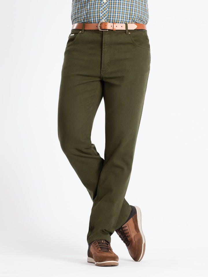 Men's Pine Green Drill Jeans