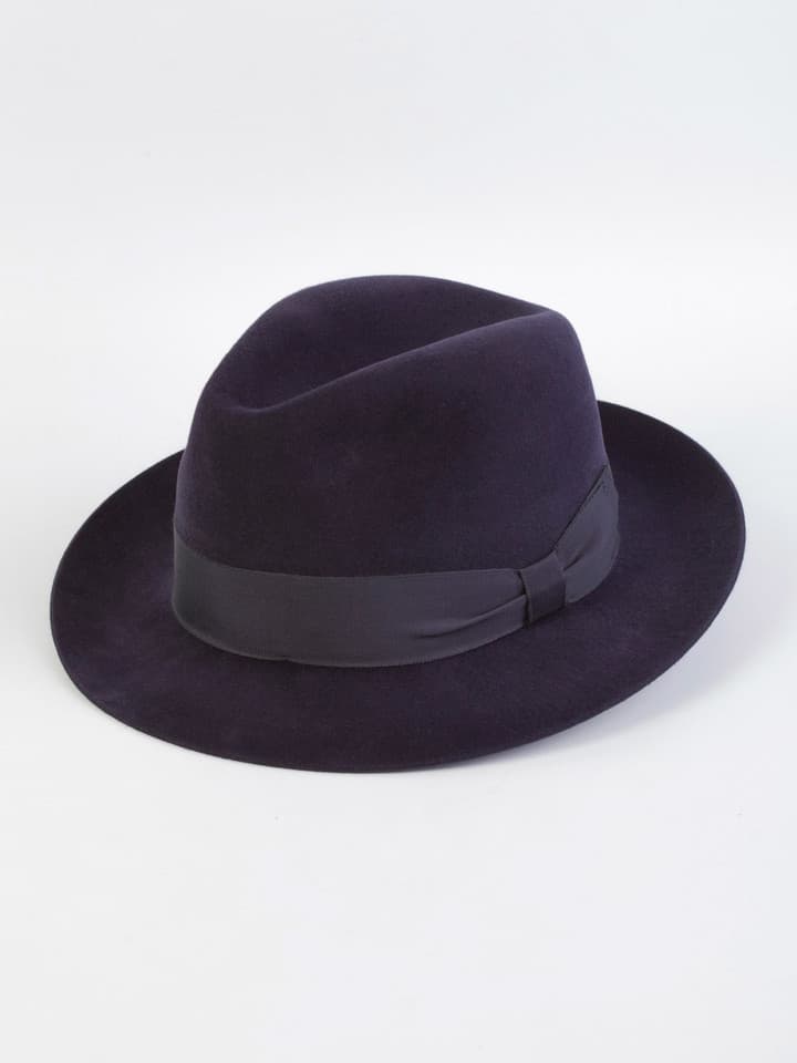 Navy Haydock Fur Felt Hat