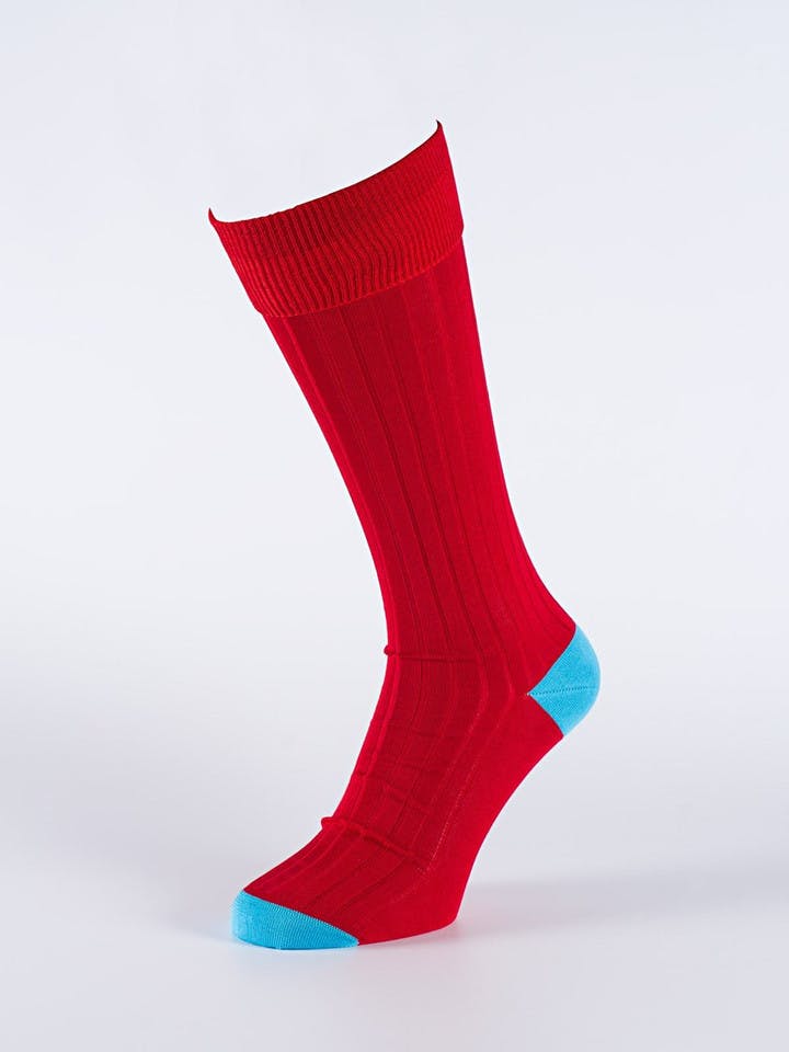 Red Colorful Knee High Socks