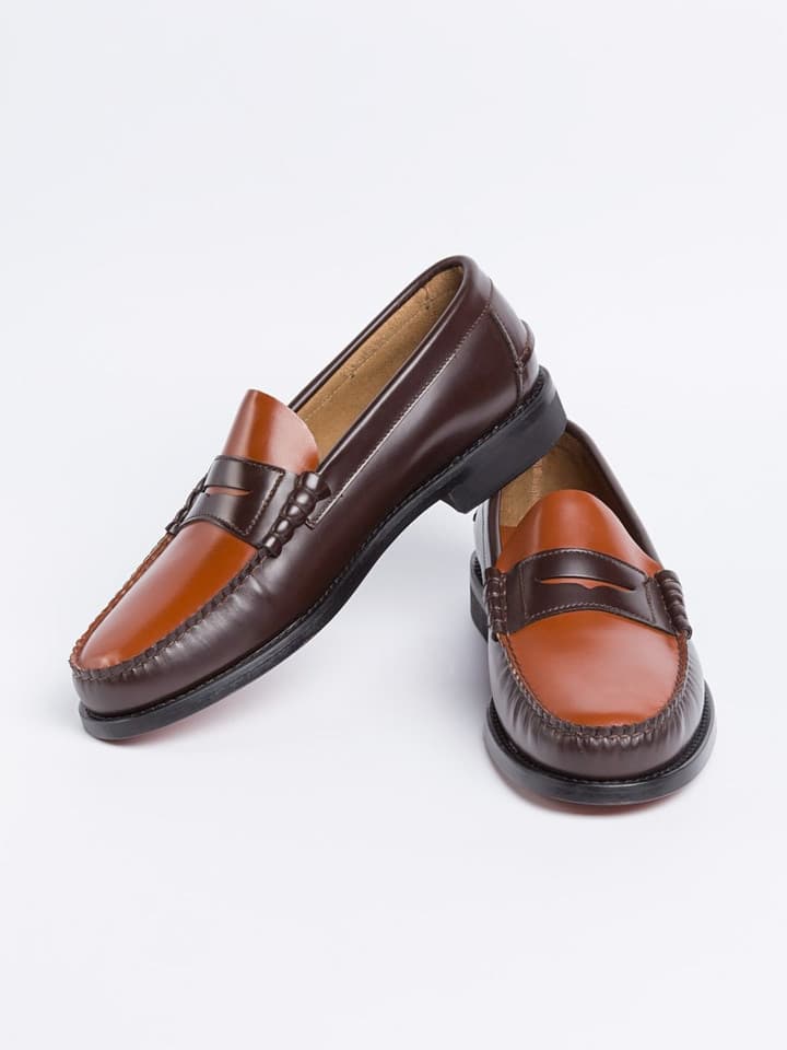 Two Tone Brown Peter Christian Penny Loafer