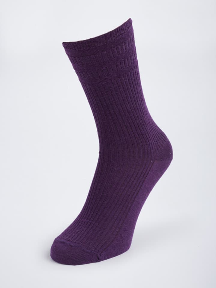 Purple HJ Softop® Wool Rich Socks