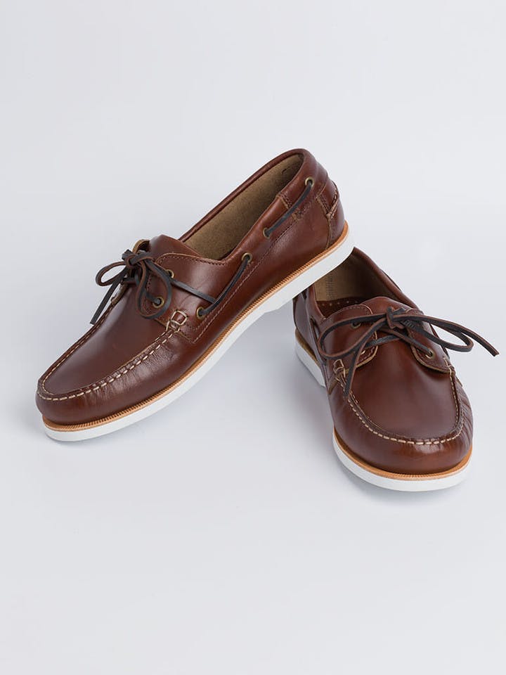 Brown Leather Boat Shoe
