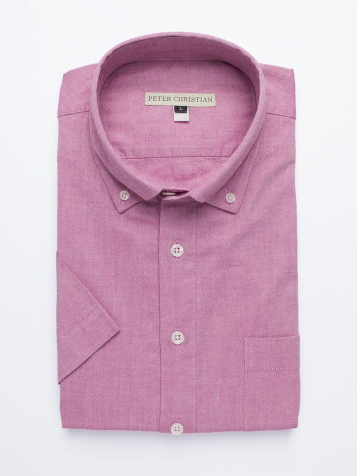Pink Short Sleeve Popover Shirt