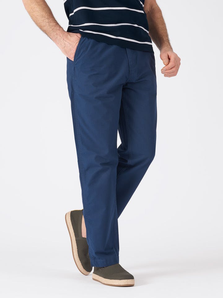 Men's Navy Blue Drawstring  Waist Pants