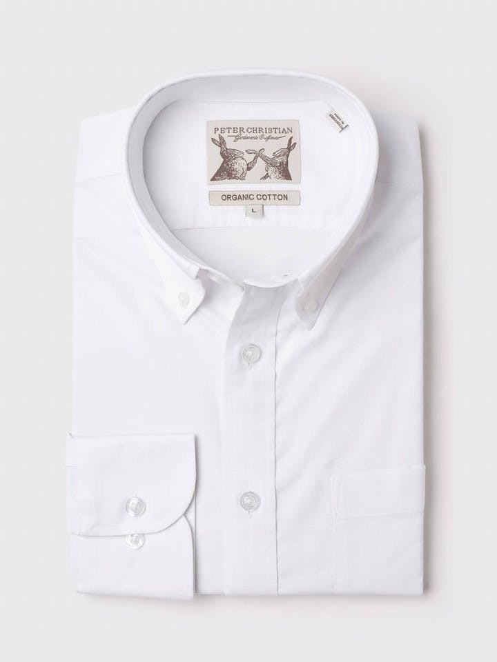 Men's White Cotton Shirt