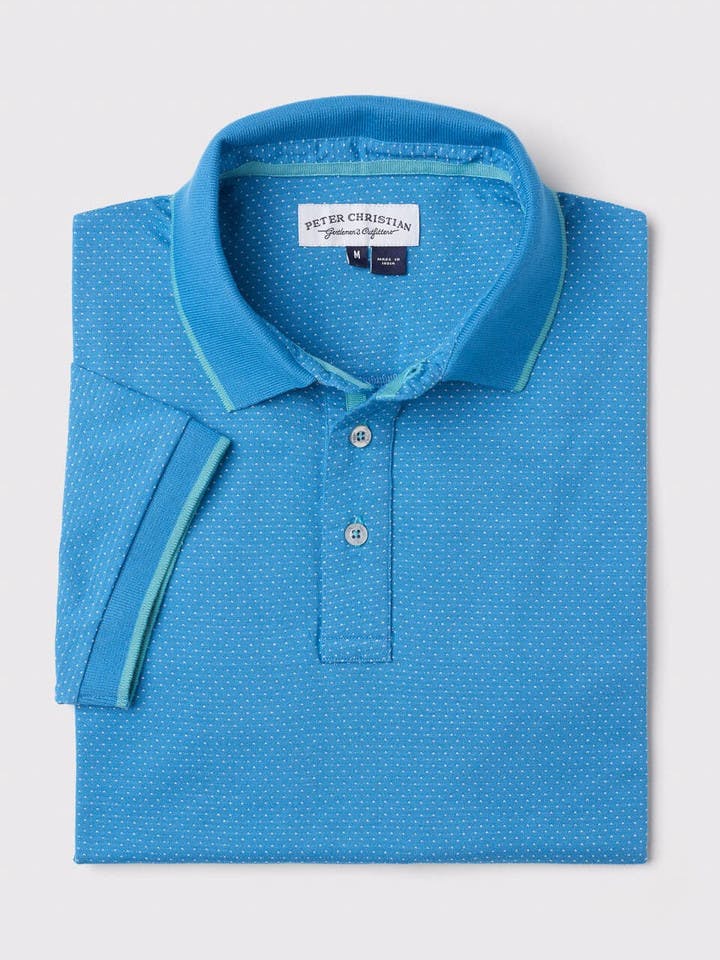 Men's Blue Dot Polo Shirt