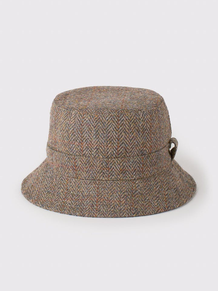 Bronze Harris Tweed Roll Up Hat