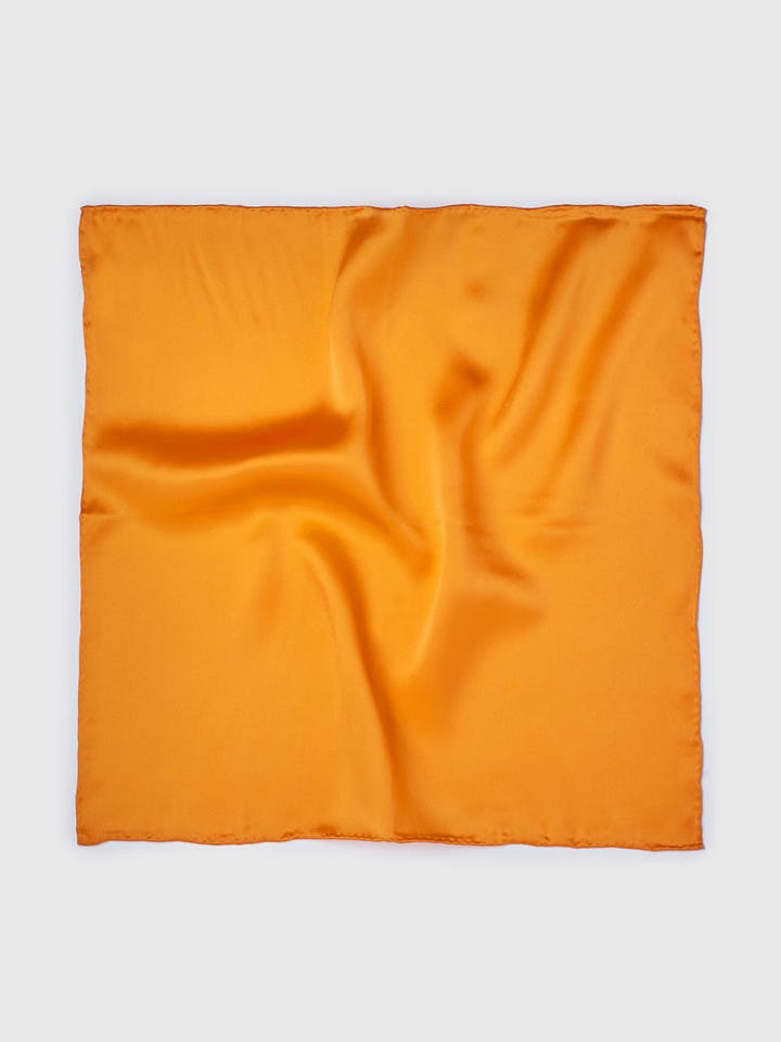 Men's Orange Silk Pocket Square