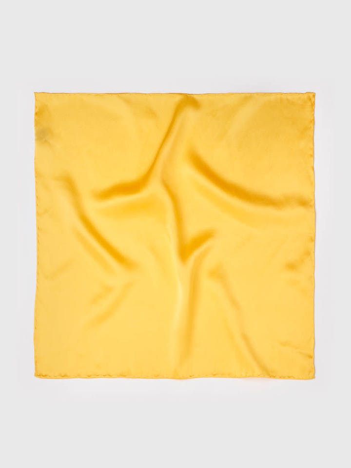 Men's Yellow Silk Pocket Square