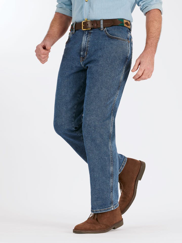 Men's Wrangler Texas Authentic Stretch Denim Blue Jeans