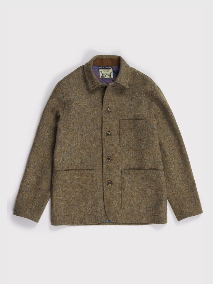 Men's Lichen Harris Tweed Chore Jacket
