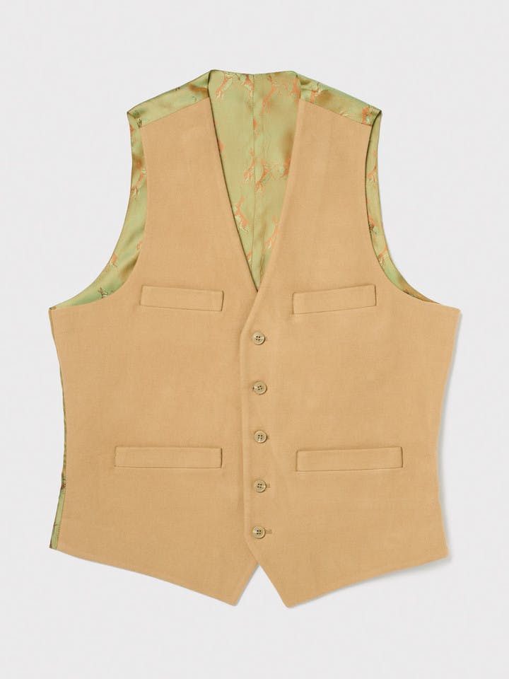 Biscuit Moleskin Vest Front