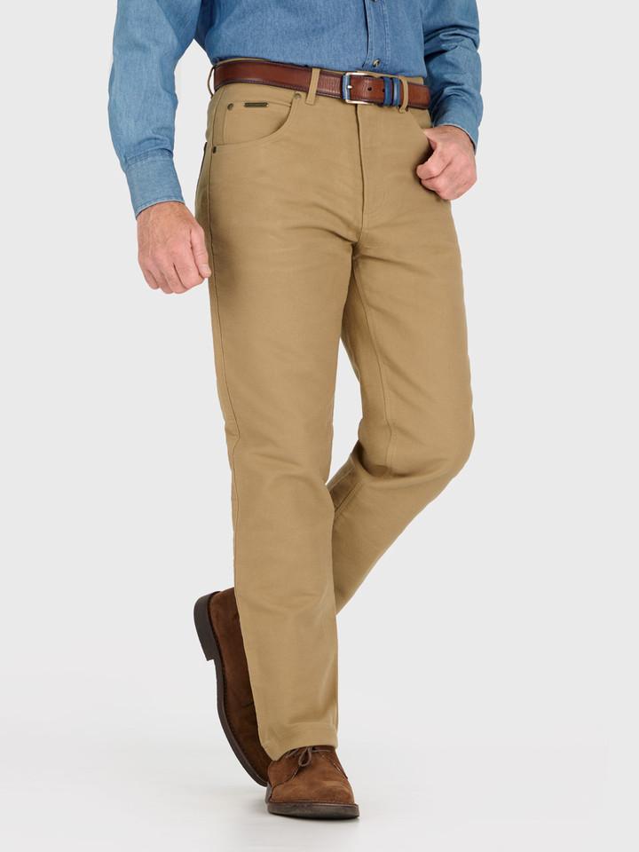 Men's Biscuit Beige Moleskin Jeans