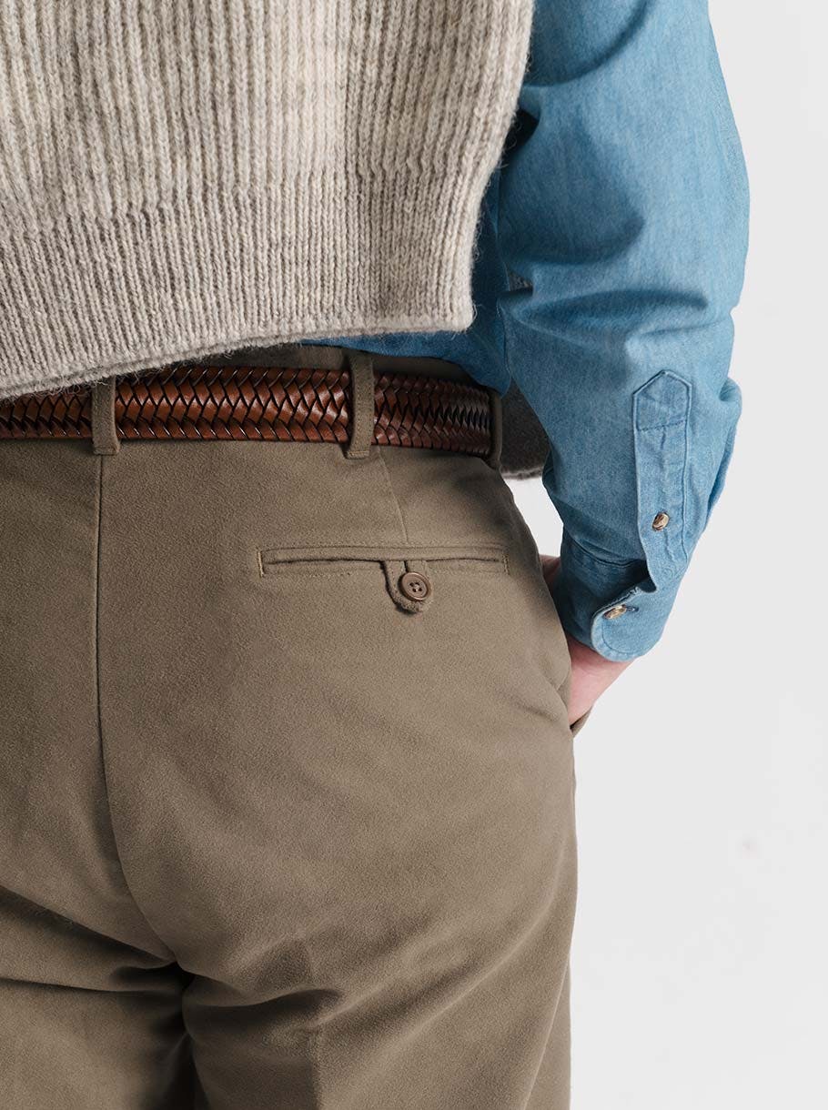 Men's Loden Moleskin Pants - Pocket Detail