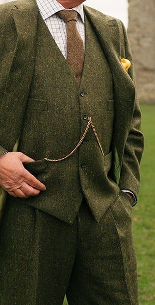 Green Donegal Tweed